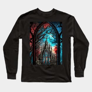 Stained Glass Cathedral Long Sleeve T-Shirt